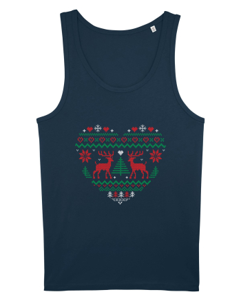 Christmas Heart Navy