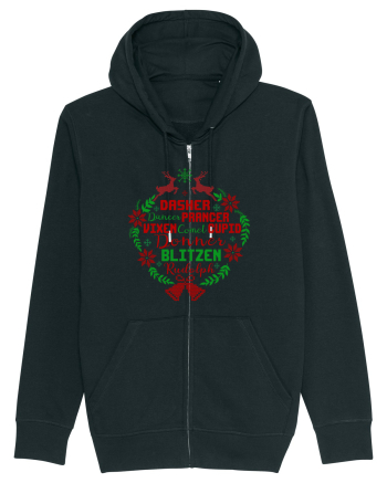 Dasher Dancer Prancer Vixen Blitzen Cupid Comet Donner Rudolph Black