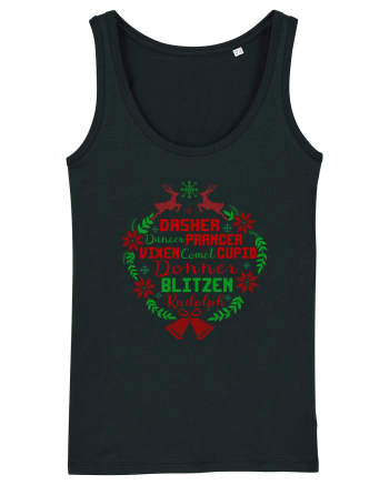 Dasher Dancer Prancer Vixen Blitzen Cupid Comet Donner Rudolph Black