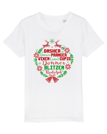 Dasher Dancer Prancer Vixen Blitzen Cupid Comet Donner Rudolph White