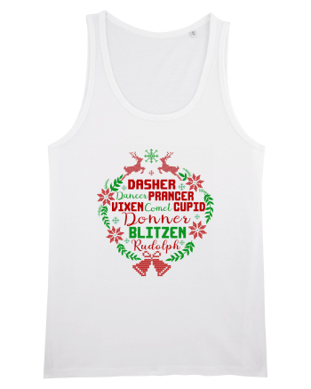 Dasher Dancer Prancer Vixen Blitzen Cupid Comet Donner Rudolph White