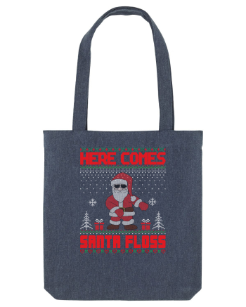 Here Comes Santa Floss Midnight Blue