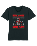 Here Comes Santa Floss Tricou mânecă scurtă guler V Bărbat Presenter