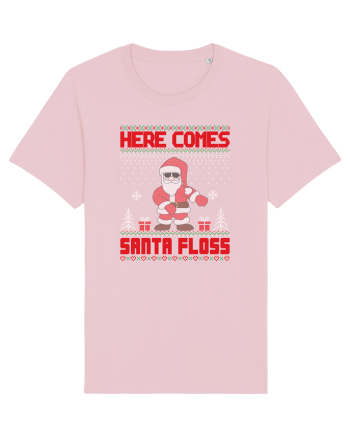 Here Comes Santa Floss Cotton Pink