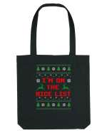 I'm on the nice list Sacoșă textilă