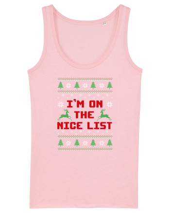 I'm on the nice list Cotton Pink