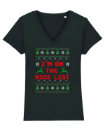 I'm on the nice list Tricou mânecă scurtă guler V Damă Evoker