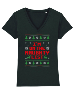I'm on the naughty list Tricou mânecă scurtă guler V Damă Evoker