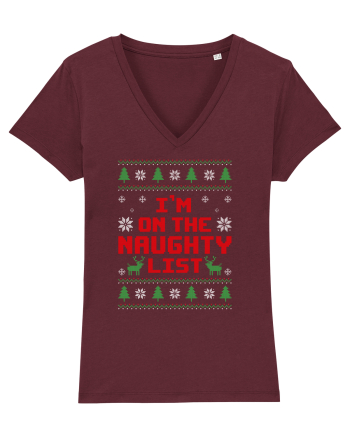 I'm on the naughty list Burgundy