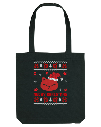 Meowy Christmas Cat Black