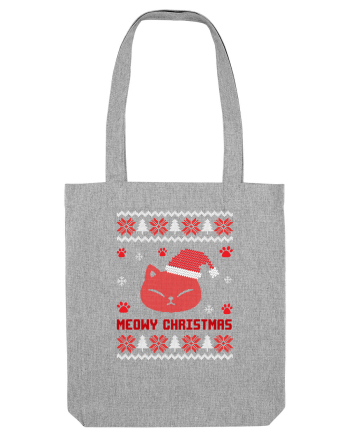 Meowy Christmas Cat Heather Grey