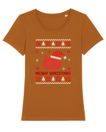 Meowy Christmas Cat Roasted Orange