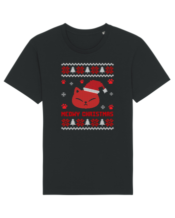 Meowy Christmas Cat Black