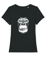 Monkey face Tricou mânecă scurtă guler larg fitted Damă Expresser
