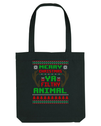 Merry Christmas Ya Filthy Animal Black