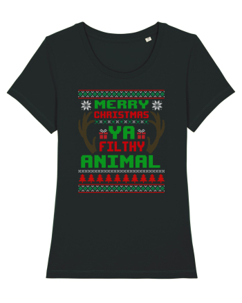 Merry Christmas Ya Filthy Animal Black
