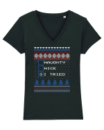 Naughty Nice I Tried Tricou mânecă scurtă guler V Damă Evoker