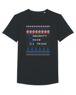 Naughty Nice I Tried Tricou mânecă scurtă guler larg Bărbat Skater