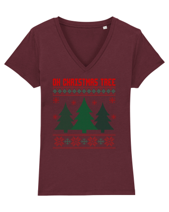 Oh Christmas Tree Burgundy