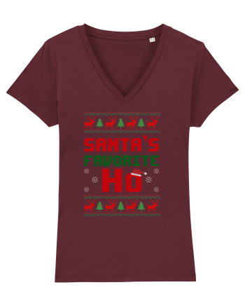 Santa's Favorite Ho Burgundy