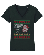 Where My Hos At? Tricou mânecă scurtă guler V Damă Evoker