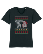 Where My Hos At? Tricou mânecă scurtă guler V Bărbat Presenter