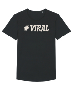 #Viral v1 Tricou mânecă scurtă guler larg Bărbat Skater