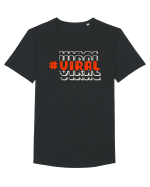 #Viral v2 Tricou mânecă scurtă guler larg Bărbat Skater