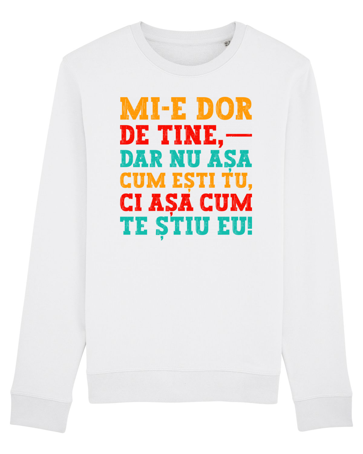 Bluză mânecă lungă Unisex Rise White