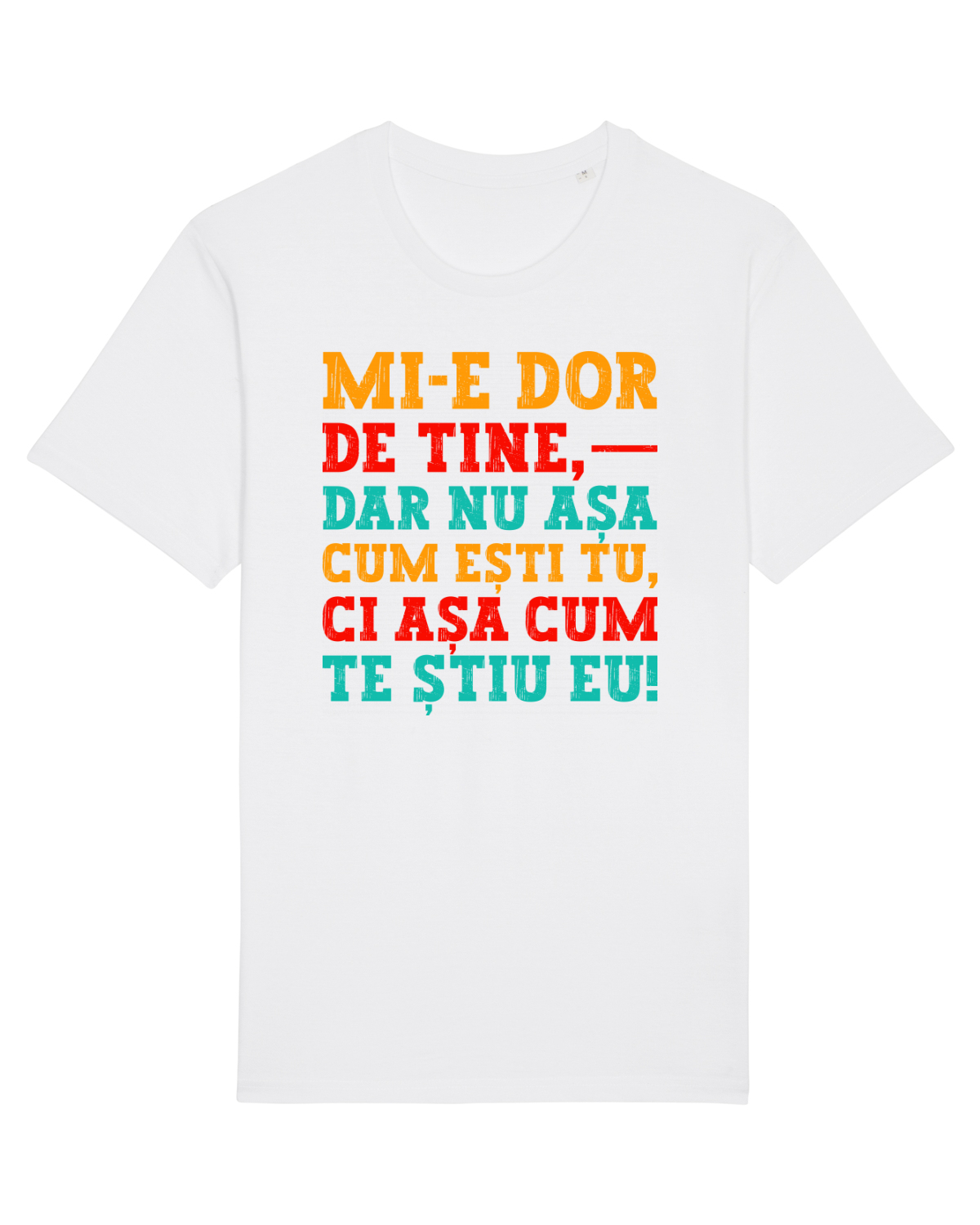 Tricou mânecă scurtă Unisex Rocker White