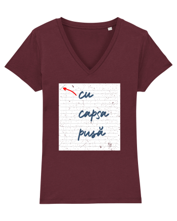 Cu capsa pusă Burgundy