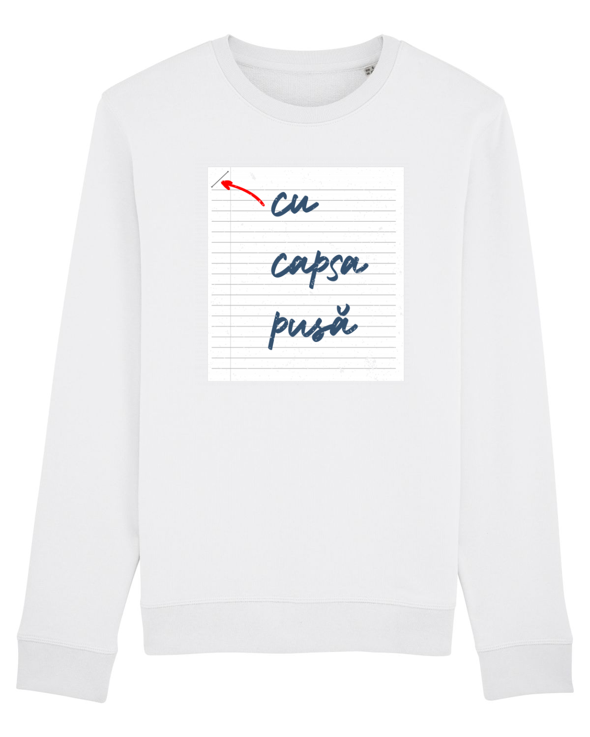 Bluză mânecă lungă Unisex Rise White