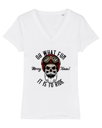 Oh What Fun It Is To Ride Black Skull White
