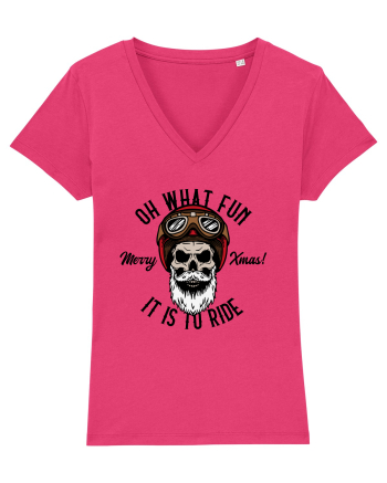 Oh What Fun It Is To Ride Black Skull Raspberry