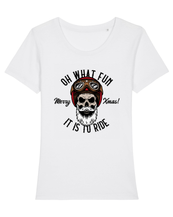 Oh What Fun It Is To Ride Black Skull White