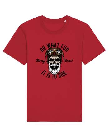 Oh What Fun It Is To Ride Black Skull Red