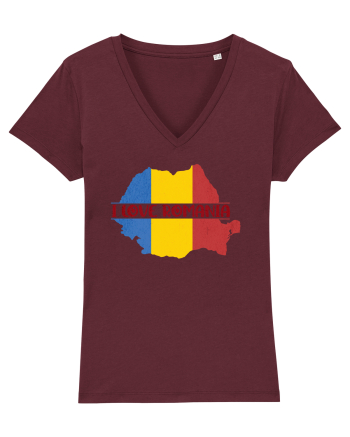 cu iz românesc: I love Romania Burgundy