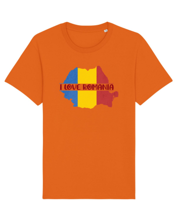 cu iz românesc: I love Romania Bright Orange