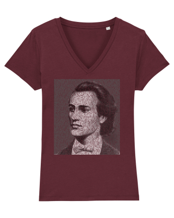 cu iz românesc: Mihai Eminescu Burgundy