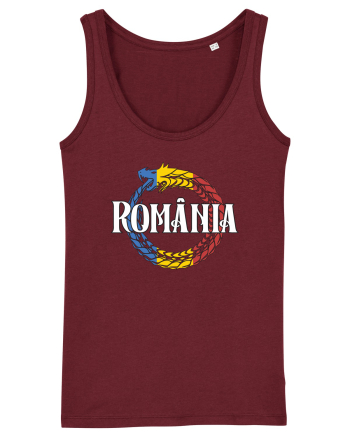 cu iz românesc: România - dragon tricolor Burgundy