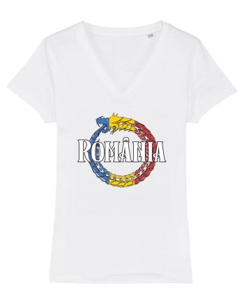 cu iz românesc: România - dragon tricolor White