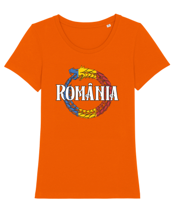 cu iz românesc: România - dragon tricolor Bright Orange