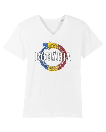 cu iz românesc: România - dragon tricolor White