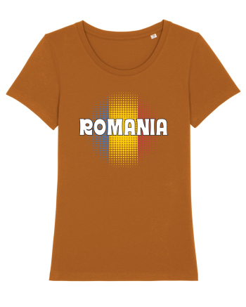 cu iz românesc: România - fundal tricolor #3 Roasted Orange