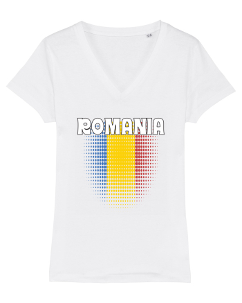 cu iz românesc: România - fundal tricolor #4 White