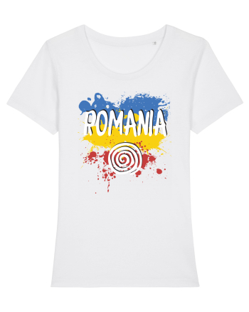 cu iz românesc: România - fundal tricolor #6 White