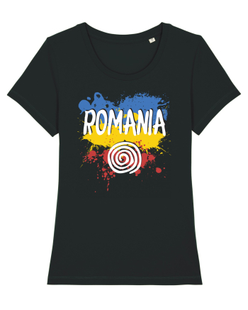 cu iz românesc: România - fundal tricolor #6 Black
