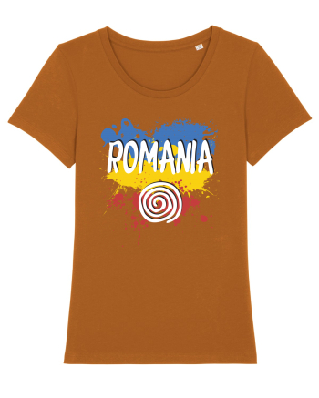 cu iz românesc: România - fundal tricolor #6 Roasted Orange
