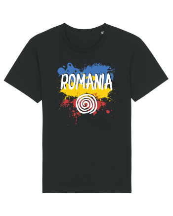 cu iz românesc: România - fundal tricolor #6 Black