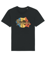 cu iz românesc: România - hartă decorată Tricou mânecă scurtă Unisex Rocker